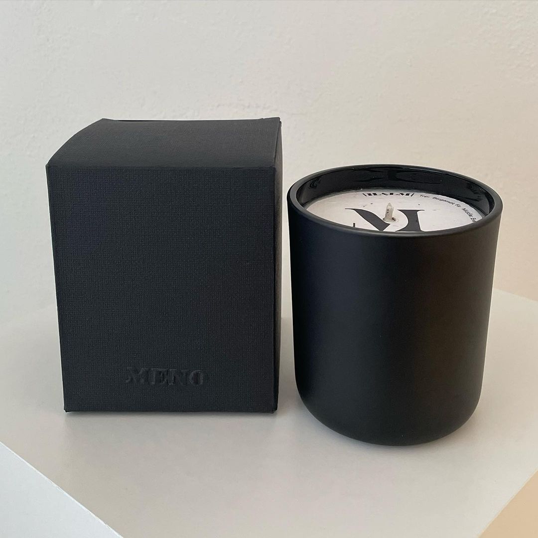black candle with box