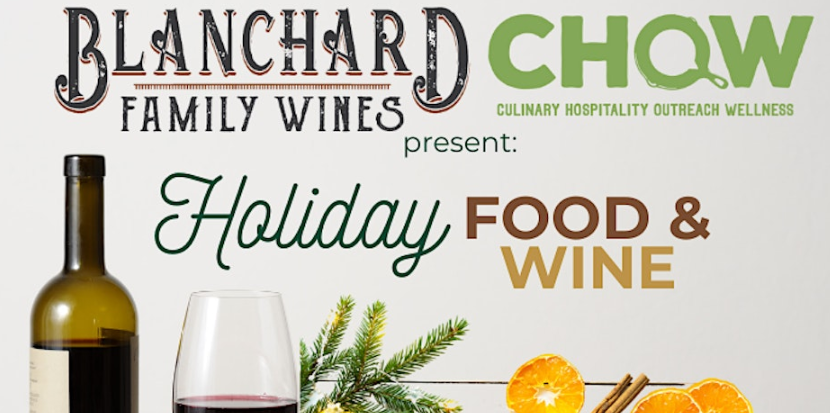holiday food & wine at dairy block graphic