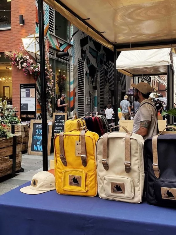 Outdoor Vendor at Summer Market in Dairy Block Alley