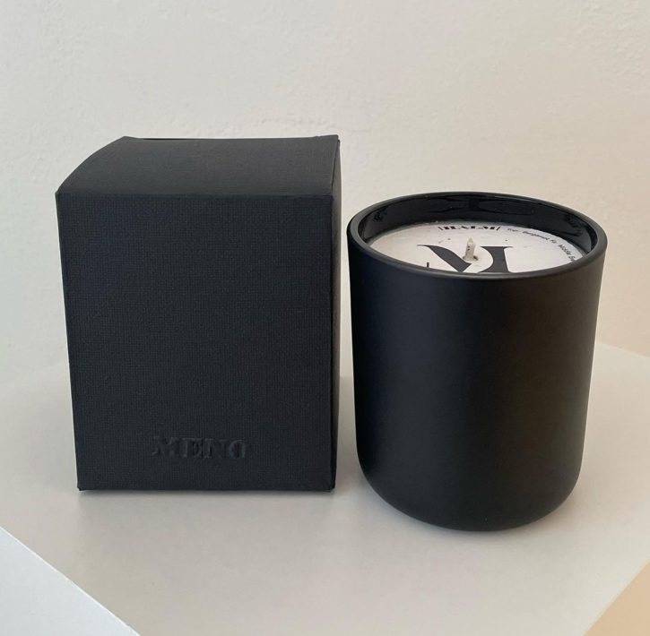 black candle with box