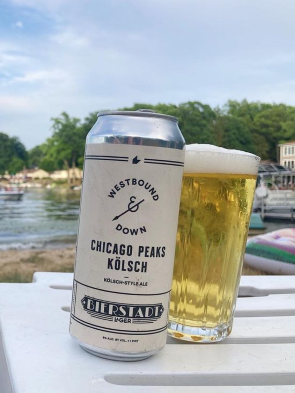 can of westbound & down chicago peaks kolsch beer