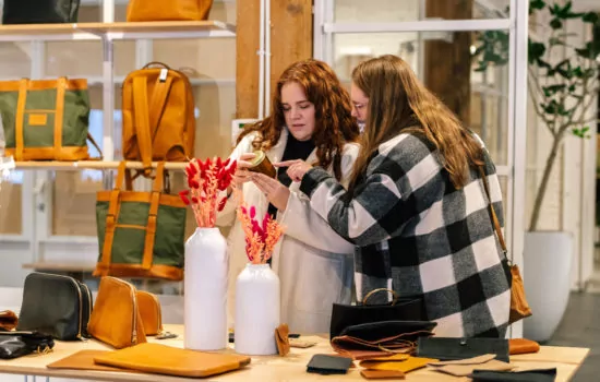 people shopping at parker clay