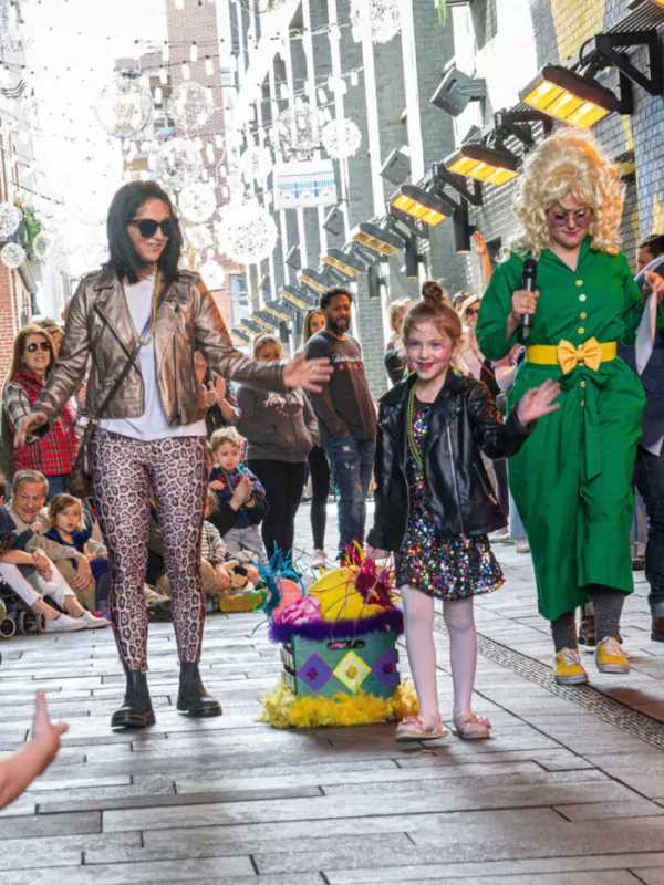 mom and daughter in the petite parade at dairy block denver