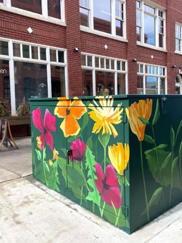painted electrical box at dairy block denver