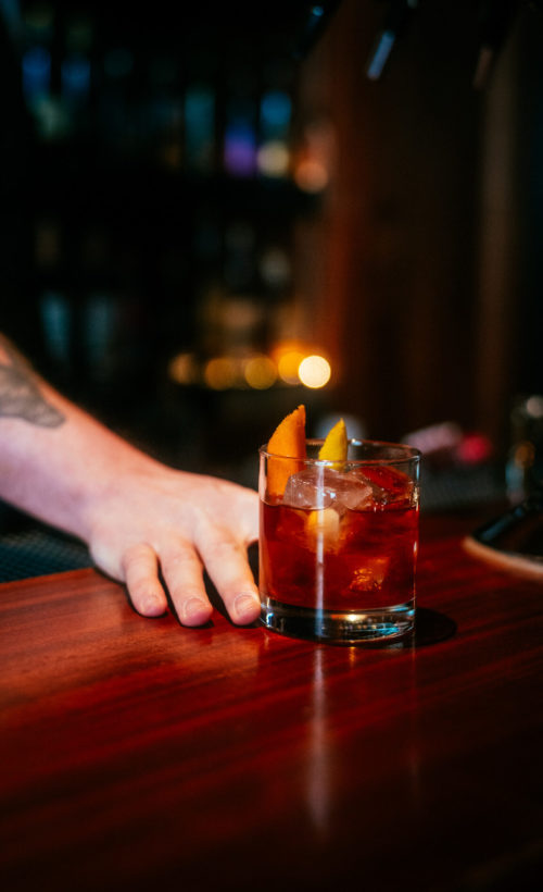 Seven Grand old fashioned cocktail