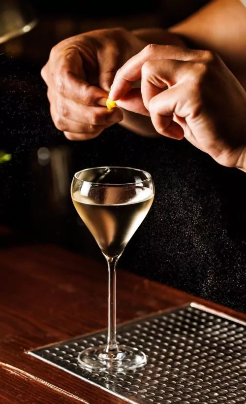 cocktail at dairy block denver