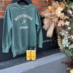 Green sweatshirt with 