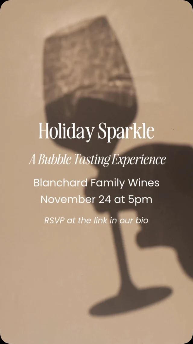 Looking for something to do this weekend? 👀 @BlanchardWines is hosting a Holiday Sparkle: Bubbles Tasting Experience on Sunday, Nov. 24 starting at 5pm!⁠⁠Explore four unique sparkling wines, from traditional to pét-nat styles, crafted in Colorado and California. 🥂⁠⁠What’s included:⁠✨ A guided tasting of four sparkling wines⁠✨ Insights into sparkling wine production methods⁠✨ A fun, festive atmosphere for wine lovers of all levels⁠⁠🔗 Reserve your spot now and add some sparkle to your holiday season — link in our bio!