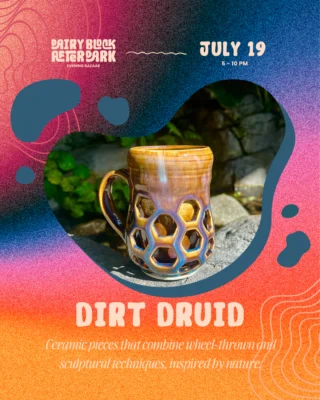The Alley lights up THIS Saturday! ✨ Inspired by the electric charm of global night markets, Dairy Block After Dark brings the vibes to Downtown Denver for three unforgettable Saturday nights this summer. Curated by our friends at @FiresideAtFive, get ready for the Alley to transform into a buzzing open-air party with local artists, vibey cocktails, and surprise pop-ups that keep it interesting.⁠𝗖𝗼𝗺𝗺𝗲𝗻𝘁 “𝗔𝗳𝘁𝗲𝗿 𝗗𝗮𝗿𝗸” 𝗳𝗼𝗿 𝗺𝗼𝗿𝗲 𝗱𝗲𝘁𝗮𝗶𝗹𝘀! ⁠📍 THIS Saturday, July 19th | 5–10 PM in the Alley⁠⁠Meet the makers:⁠🐌 @DirtDruid | ⁠Sustainably crafted pottery inspired by the organic patterns and textures of nature⁠🍵 @FieldAndFinery | ⁠Curated gifts and everyday essentials that fuse natural beauty with thoughtful, refined craftsmanship⁠💫 @HoityToityGoods |⁠ Custom acrylic jewelry designed to add a vibrant pop of color to your everyday style⁠🖊️ @JuanCheezmo | ⁠Bold, playful illustrations that blend pop culture flair with doodle art⁠👕 @StayFoolishCo | ⁠An original clothing line that pairs clean graphics with bold, expressive flair⁠🪡 @Supr.Saturatd | ⁠Statement-making artwork fueled by emotion, color, and passion⁠🍫 @Toute.Douceur.Candy |⁠ Boldly crafted chocolate that surprises, delights, and keeps you coming back⁠✉️ @UnrulyWit |⁠ Silly, snappy cards for those who believe every day deserves a punchline⁠⁠Come for the vibes:⁠🎶Let the grooves from @ESP.HiFi’s curated vinyl DJ set the tone for the night⁠🍸 Sip specialty cocktails and other bevs from the @PokaLolaSocialClub Alley Pop-Up Bar⁠✨ Catch projection mapping with @DSDI_, the pop-up vinyl shop in partnership with @RockyMountainRecordShow & funky disco installs thanks to @AbstruseLike⁠⁠🍦Eats and drinks from from @OysterBaeOfficial, @PolarBros.IceCream, @Jakrabbits_coffee_cocktails!⁠