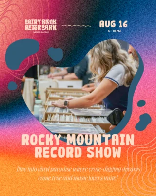 We saved the boldest for last! The final Dairy Block After Dark takes over the Alley THIS Saturday, August 16th, 5–10 PM for one unforgettable summer sendoff.⁠..⁠⁠🎶 @ESP.HiFi is setting the tone with a curated all-vinyl DJ set⁠🍸 @PokaLolaSocialClub is serving specialty cocktails and other bevs from the Alley Pop-Up Bar⁠✨ @DSDI_ is transforming the space with projection mapping while @RockyMountainRecordShow takes over the @SevenGrandDenver patio⁠🤸‍♂️ @HomesteadCircus is not only sponsoring but also bringing the thrill with a special slinky performance at the 18th Street Alley entrance between Blake and Wazee!⁠⁠𝗖𝗼𝗺𝗺𝗲𝗻𝘁 "𝗠𝗮𝗿𝗸𝗲𝘁" 𝗳𝗼𝗿 𝘁𝗵𝗲 𝗳𝘂𝗹𝗹 𝗹𝗶𝗻𝗲𝘂𝗽!⁠⁠This week’s vendor spotlight features more incredible makers lighting up our evening bazaar:⁠⁠💿 @RockyMountainRecordShow → Vinyl paradise for crate-diggers and music lovers⁠🔮 @SlowSpiralPractice → Tarot card readings to illuminate your path and spark curiosity⁠🧶 @ManicPixieDreamCompany → Wearable crochet art blending craftsmanship and creativity⁠💎 @VBRTN.co → Crystal and resin pieces for daily wear and decor⁠🎨 @MDP.Art → Abstract artwork and block-printed clothing pieces that spark belonging⁠🌺 @Miriam_Dubinsky_Art → Bold, expressive, handmade works inspired by organic forms⁠🛁 @PardonMyFrenchAndCo → Home, bath, and body products inspired by the natural world⁠👗 @ThriftyBritchesVintage → Redesigned vintage clothing with creative, hand-crafted details⁠⁠⚡ Last market. Last chance. Don’t miss the finale!