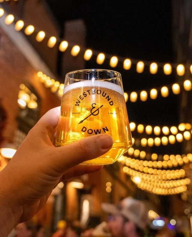 String lights, good brews, better nights. 🌟⁠⁠Meet us in The Alley for a @Westbound_Denver moment.